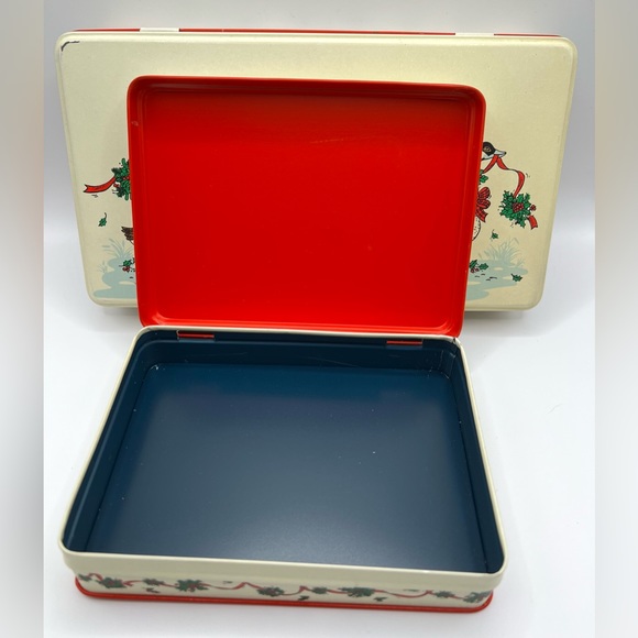 Vintage Potpourri Press Holiday Christmas Geese 2 Tin Cans Hong Kong - Picture 5 of 9